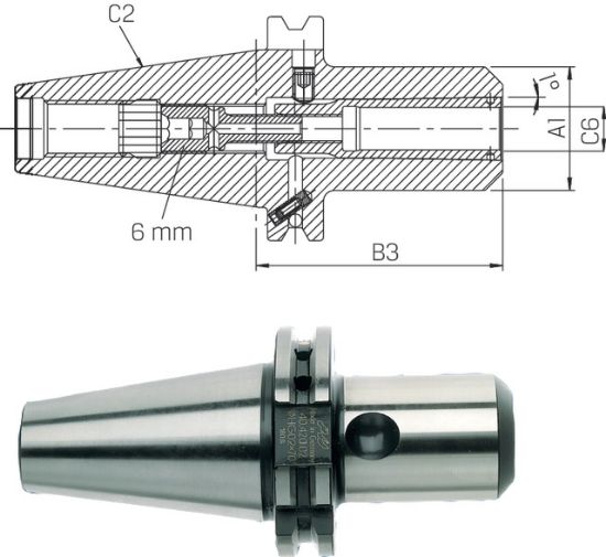Spannfutter HG01 kurz ISO 7388-1 AD/AF 40x 2- 8
