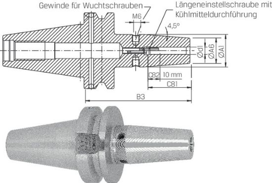 Schrumpffutter ZG130 ISO 7388-2 JD/JF  40x06 HAIMER