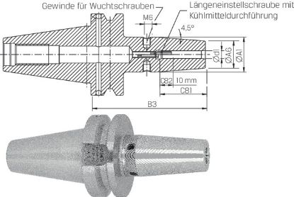 Slika TRN VPENJALNI NAKRČNI ZG130 BT50/08mm AD/B X=130mm