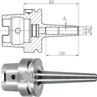 Slika Schrumpffutter ZG120 Mini ISO12164-1   HSKA 63x06 HAIMER
