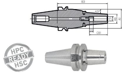 Slika Schrumpffutter Power überlang ISO 7388-2 JD/JF  50x08 HAIMER