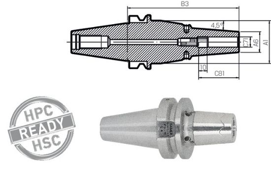 Schrumpffutter Power ZG200 ISO 7388-2 JD/JF  50x06 HAIMER
