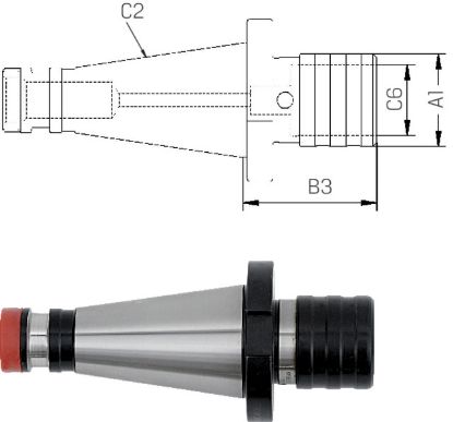 Slika Schnellwechselfutter L-Ausgle. DIN 2080      40 M 3-12 PRETEC