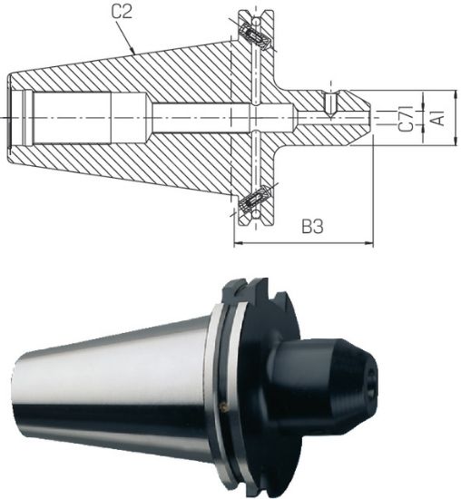TRN VPENJALNI WELDON DIN69871AD/B SK40/06mm - kratki