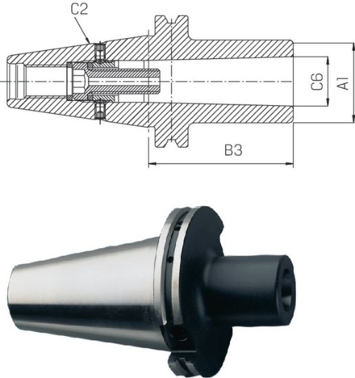 TRN VPENJALNI DIN69871AD SK40/MK1  M16 L=50mm