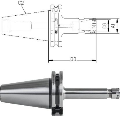 Slika TRN VPENJALNI DIN69871 AD/B SK40/ER11M Mini(0,5-7mm) L=50mm