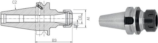 Spannzangenfutter ER, lang ISO 7388-2 JD     30x16 PRETEC
