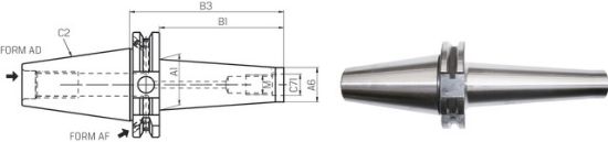 Einschraubfutter lang ISO 7388-1 AD/AF 50xM08 PREMUS
