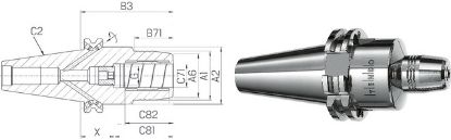 Slika Dehnspannfutter TENDO LS lang ISO 7388-1 AD/AF  50x20 SCHUNK