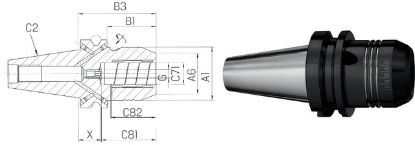 Slika TRN VPENJALNI HIDRAULIČNI TENDO E-SCHUNK MAS-BT SK50/32mm
