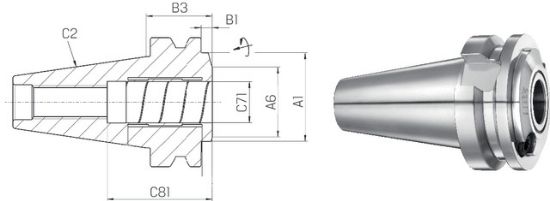 Dehnspannfu. TENDO ES ext.kurz ISO 7388-2 JD/JF  40x20 SCHUNK