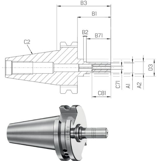 Polygonspannfutter TRIBOS Mini ISO 7388-1 AD     30x01 SCHUNK