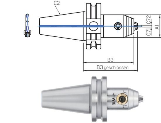 Micro-Spannfutter ISO 7388-1 AD   30x0,2-3,4 WTE