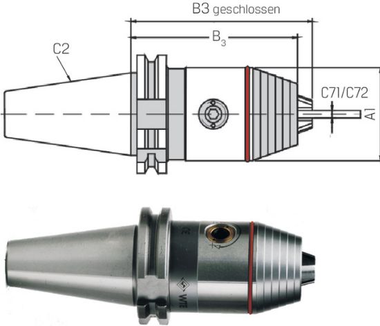 Präzisions-Kurzbohrfutter ISO 7388-1 A    30x0,3-0,8 WTE