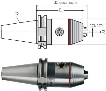 Slika Präzisions-Kurzbohrfutter ISO 7388-1 A     50x0,5-13 WTE