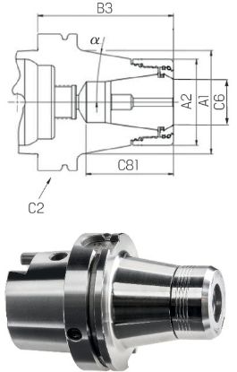 Slika Spannzangenfutter, HSK-A 63 HDC, ER32