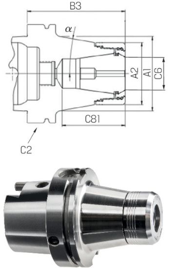 Spannzangenfutter, HSK-A 63 HDC, ER32