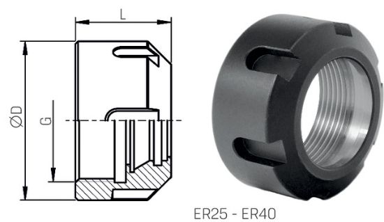 MATICA VPENJALNA DIN6499 ZA VPENJALNE PUŠE ER11