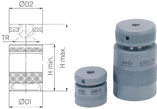 AMF-Schraubbock mit fl. Auflage und Magnetfuß  AMF