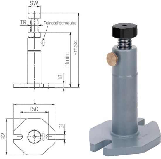 Schraubbock mit Feststell- schraube                   AMF