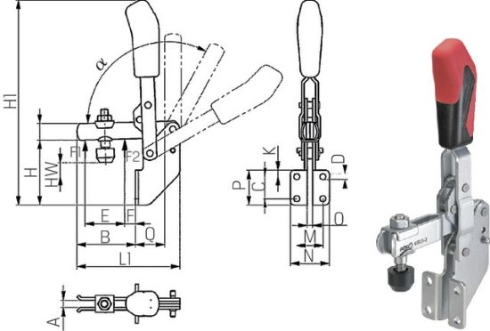 VPENJALO NAVPIČNO S KOTNO NOGO Vel.1