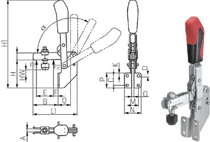 Slika Senkrechtspanner offener Arm Gr.2 Winkelfuß             AMF
