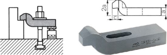 Spanneisen einfach gekröpft DIN 6316  6,6x060 mm       AMF
