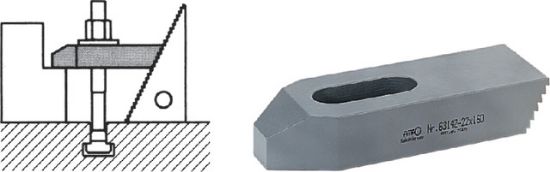 Spanneisen mit Treppenzähnen Nr. 6314Z 6,6x050 mm       AMF