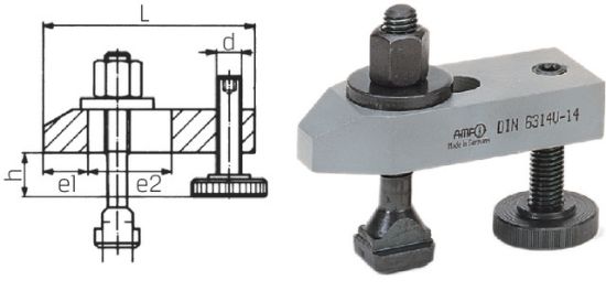 Spanneisen verstellbar Nr. 6314V  11x080 mm M10   AMF