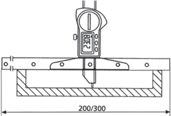 Messbrücke, verlängert 30 Exm für Tiefenmessschieber    MAHR