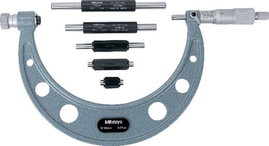 Bügelmessschraube m.wechs.Amb. 0-100mm,  0,01mm      MITUTOYO