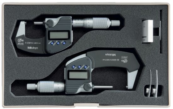Digim.-Bügelmessschr.Satz IP65 0- 50mm,0,001mm,Dat.  MITUTOYO