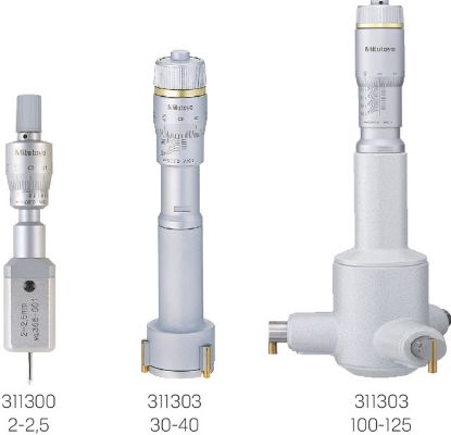 Slika MIKROMETER TROTOČKOVNI 100-125mm (0,005mm) - merilna površina jeklena - TiN Mitu