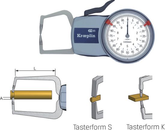 Schnelltaster Aussen ODITEST mechanisch,IP65,  0 - 10 mm