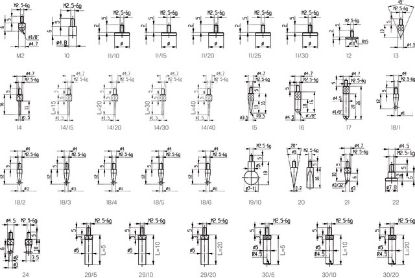 Slika TIPALO REZERVNO ZA MERILNO URO - JEKLENO M2,5/D4,8x6mm Typ:10
