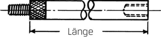Tasterverlängerung für Messuhr mit Anschlussgewinde M 2,5