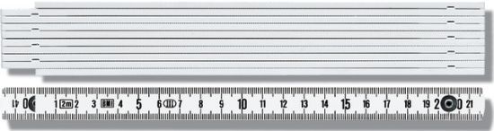 Gliedermaßstab, Kunststoff 1 Meter weiss, mm-Teilung BMI