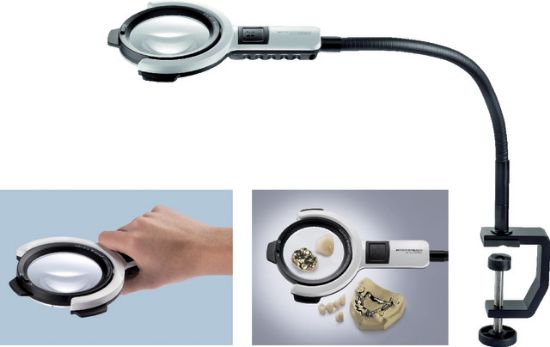 LUPA NAMIZNA S SVETILKO vario LED flex (2,5X POVEČAVA)-dolžina stativa 350mm  