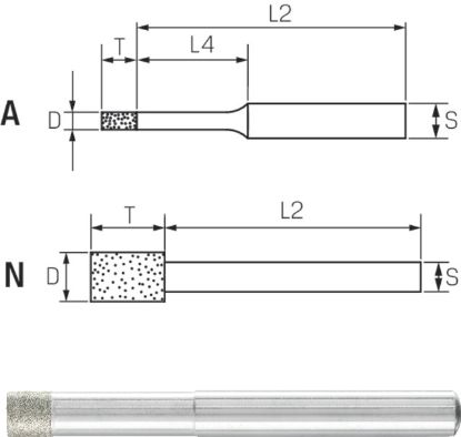 Slika BRUS DIAMANTNI D6,0x6mm D126 - srednji