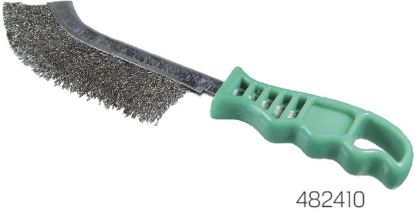 Slika ŠČETKA ŽIČNA JEKLENA NERJAVEČA S PLASTIČNIM ROČAJEM 265mm    