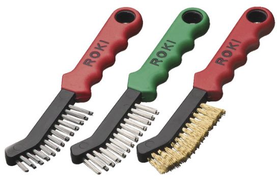 ŠČETKA ŽIČNA JEKLENA S PLASTIČNIM ROČAJEM - dvoredna