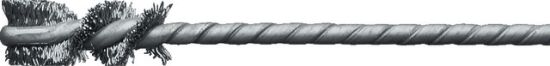 Schaft-Rohrbürste fein, 0,12mm hochfester, rostfreier Draht