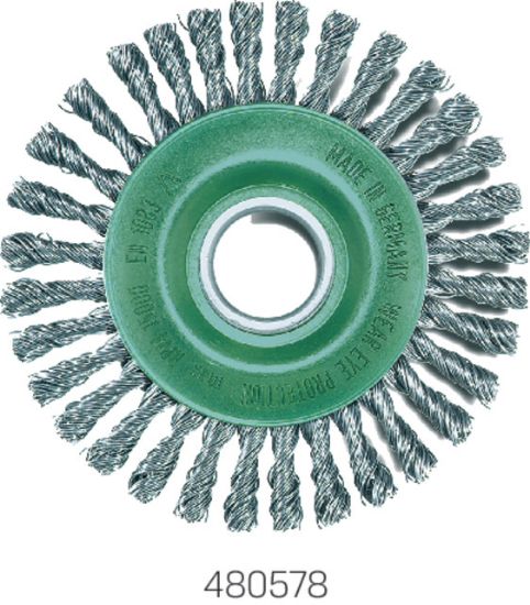 ŠČETKA COFASTA POSUKANA JEKLENA D115x6mm nerjaveča (izvrtina D22,2mm)