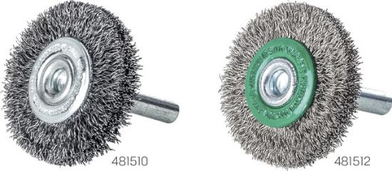 ŠČETKA KROŽNA D30x6/0,20 z držalom D6,0mm iz posukane jeklene žice