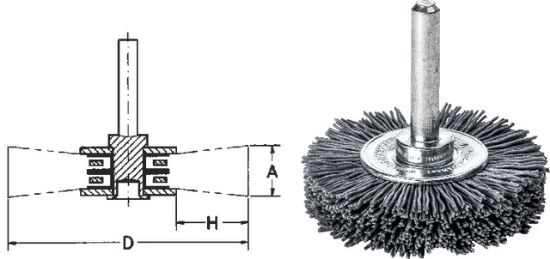 ŠČETKA KROŽNA D30x6/SiC 120 - z držalom D6mm 
