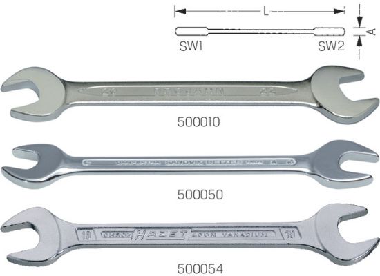 Hazet-Doppelmaulschlüssel Chrom-Vanadium, DIN 3110