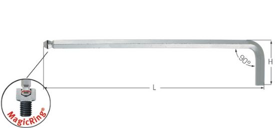 KLJUČ IMBUS DIN2936 3mm s krogljično glavo - dolgi     