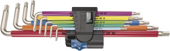 KLJUČI KOTNI TORX 8-40 barvni, dolgi WERA (1Gar=9Kos)