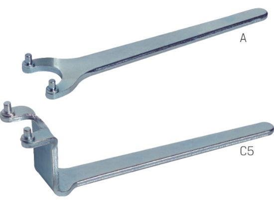 KLJUČ Z DVEMA ČEPOMA RAVNI DIN3116 180x5mm