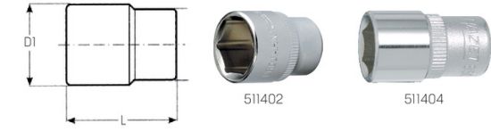 Steckschlüssel-Einsätze mit 1/4'-Vierkantantrieb